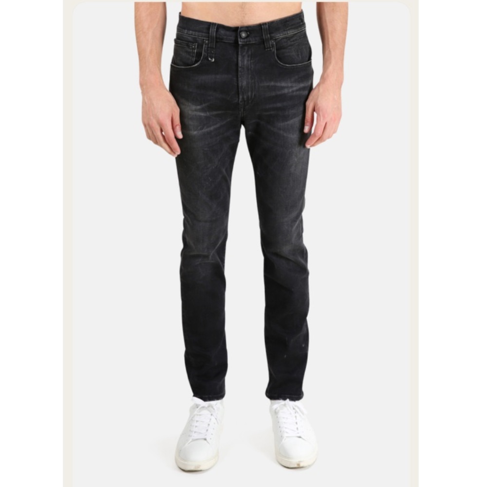R13 men’s black marble skate denim jeans pants